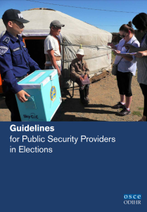 Guidelines for Public Security Providers in Elections
