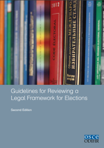 Guidelines for Reviewing a Legal Framework for Elections, Second Edition