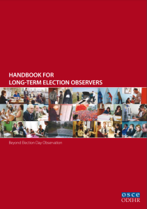 Handbook for Long-Term Election Observers