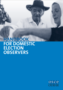 Handbook for Domestic Election Observers