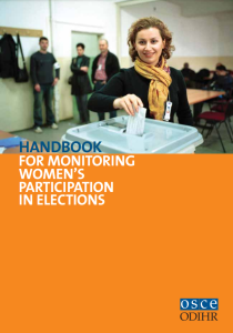 Handbook for Monitoring Women's Participation in Elections