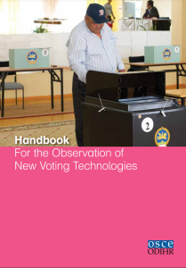 Handbook for the Observation of New Voting Technologies